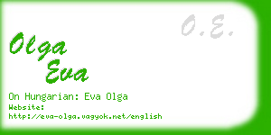 olga eva business card